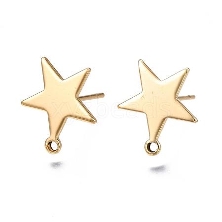 Brass Stud Earring Findings KK-S345-201-1