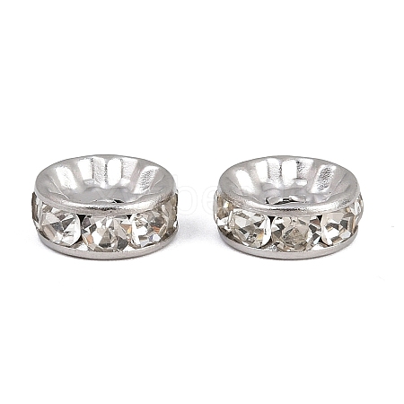 304 Stainless Steel Rhinestone Spacer Beads STAS-P444-01C-P-1