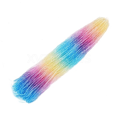 Gradient Color Baking Paint Glass Bead Strands X1-DGLA-A039-T4mm-A07-1