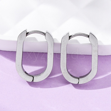 Non-Tarnish 304 Stainless Steel Huggie Hoop Earrings X-STAS-H156-11A-P-1