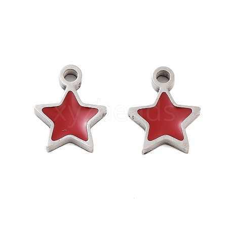 304 Stainless Steel Enamel Charms STAS-Z078-24P-1