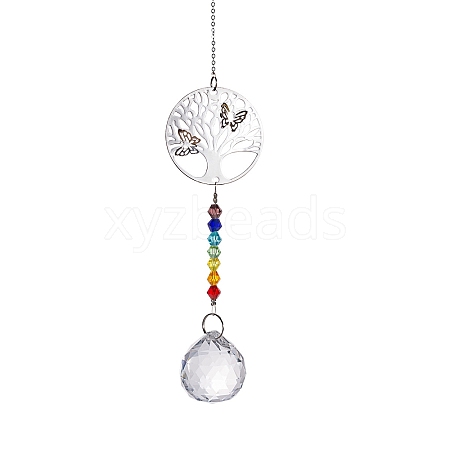 Crystal Glass Sun Catcher Pendant PW-WG8D0B8-01-1