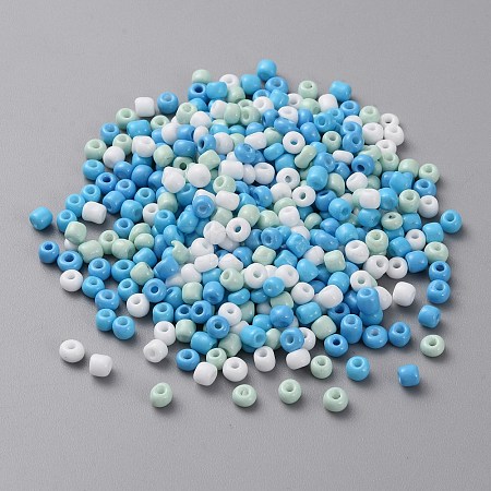 Opaque Glass Round Seed Beads GLAA-TAC0017-05B-1