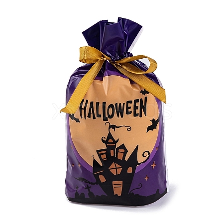 50Pcs Rectangle Halloween Candy Plastic Bags ABAG-U001-01L-1