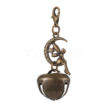 Alloy Fairy Bell Pendant Decorations HJEW-JM02412-03-1