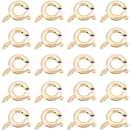 20Pcs Brass Spring Ring Clasps KK-BBC0025-72A-1