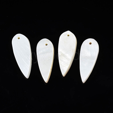 Natural Freshwater Shell Pendants SHEL-N026-180-1