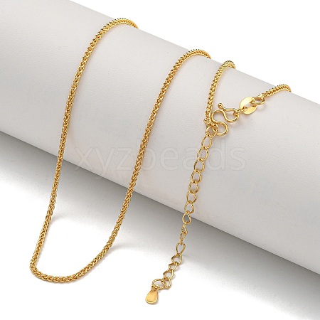 Brass Wheat Chain Necklaces for Women NJEW-U011-09G-1