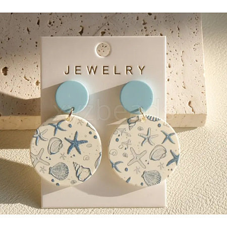 Acrylic Dangle Stud Earrings FS-WG5876E-01-1