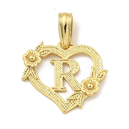 Heart Brass Pendants KK-I714-04G-R-1