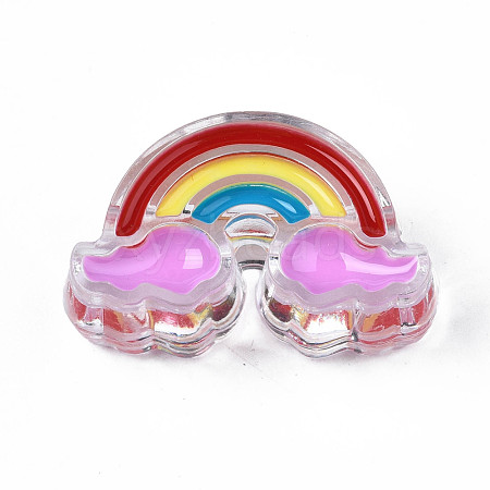 Transparent Acrylic Enamel Beads OACR-N130-026-02-1