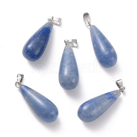 Dyed & Heated Natural Blue Aventurine Pendants G-F707-21-1