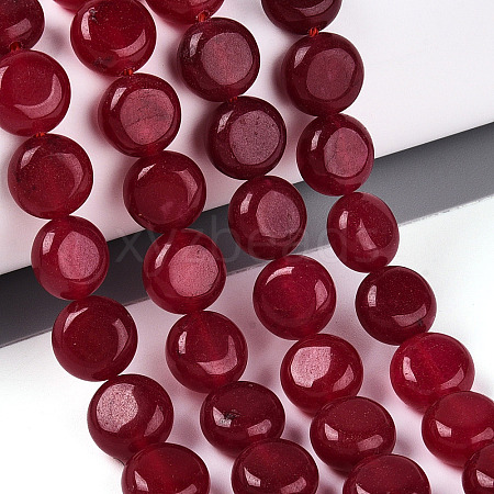 Dyed Natural White Jade Beads Strands G-T143-16N-1
