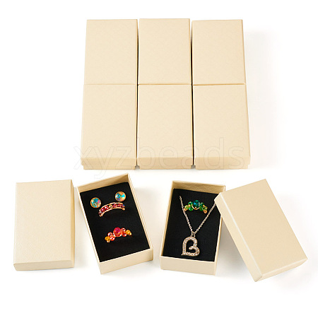 Rectangle Cardboard Paper Jewelry Box CON-TAC0015-01B-1