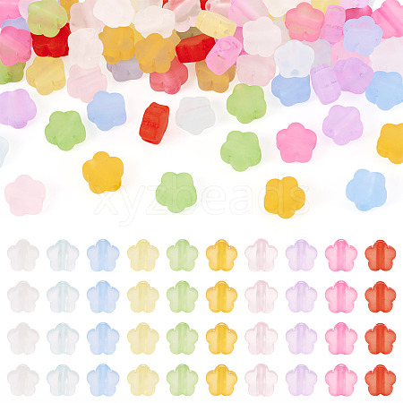 100Pcs 10 Colors Transparent Acrylic Beads TACR-TA0001-44-1