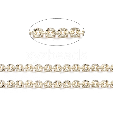 Flat Brass Textured Cable Chains CHC-I030-01G-1