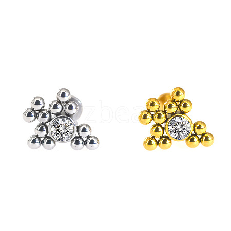 316L Surgical Stainless Steel & G23 Titanium Crystal Rhinestone Labrets for Women Men WG3A239-62-1