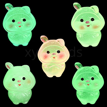 Luminous Resin Pig Display Decoration RESI-G070-01D-1