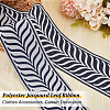 4.6~4.7M Polyester Jacquard Leaf Ribbon OCOR-OC0001-39A-4