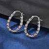 Brass Micro Pave Cubic Zirconia Hoop Earrings for Women EJEW-U033-01P-1