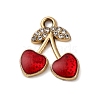 Cherry Alloy Pendants PALLOY-S051-01E-G-1