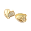Brass Pave Clear Cubic Zirconia Pendants KK-U009-05A-G-2