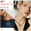 4Pcs 2 Colors Brass Micro Pave Cubic Zirconia Pendants KK-ME0004-69-5