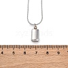 304 Stainless Steel Rectangle Pendant Snake Chain Necklaces for Women Men EJEW-Z044-02P-3