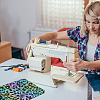 Leopard Print Rainbow Pattern Polycotton Fabric DIY-WH0028-18C-5