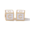 Rack Plating Brass Enamel Beads KK-B060-04G-04C-2