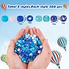 1200Pcs 2 Style 3 Colors Mixed Effect Acrylic European Beads OACR-SZ0001-28-2