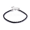 Trendy Braided Imitation Leather Bracelet Making BJEW-S076-002-2