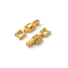 Brass Fold Over Clasps KK-WH0046-51G-2