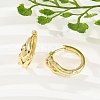 Snake Brass Micro Pave Cubic Zirconia Hoop Earrings EJEW-L299-03G-1