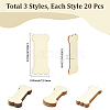 60Pcs 3 Styles Wood Thread Winding Boards DIY-SC0031-10B-2