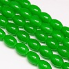 Imitation Jade Glass Rice Bead Strands GLAA-A022B-14x18mm-M-2