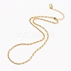 Brass Link Chain Necklaces NJEW-H206-07G-2