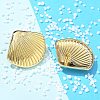 Brass Stud Earrings for Women EJEW-U036-01G-01-2