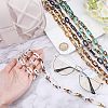 SUPERFINDINGS 6 Strands 6 Colors Handmade Acrylic Figaro Chains AJEW-FH0002-03-3