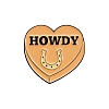 Cowgirl Heart Shaped HOWDY Alloy Enamel Pins Brooch PW-WG6EB95-02-1