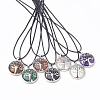 Natural & Synthetic Mixed Stone Pendant Necklaces G-T104-09-1