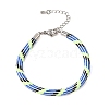 Braided Round Polyester Cord Bracelet Makings FB-CBAEDA0-01P-29-1