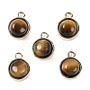 Natural Tiger Eye Pendants G-K372-03G-13-1