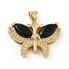 Brass Micro Pave Cubic Zirconia Pendants KK-B059-34G-A-1