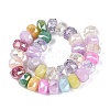 Mixed Styles Electroplate Crackle Glass Beads Strands EGLA-Q135-01A-A01-2