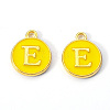 Golden Plated Alloy Enamel Charms X-ENAM-S118-09E-2