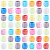 100Pcs Pearlized UV Plating Opaque Acrylic European Beads SACR-TA0001-77C-2
