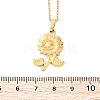 304 Stainless Steel Flower Pendant Necklaces NJEW-H059-30C-G-5