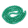 Baking Paint Crackle Glass Beads Strands X-DGLA-Q023-8mm-YS22-2