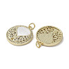 Brass Micro Pave Cubic Zirconia Pendants KK-G485-09G-2